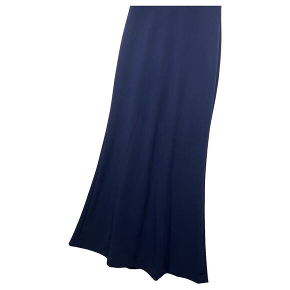 Lulus Dress Womens S Joella Halter Lace Back Formal Sleeveless Maxi Navy Blue - Picture 8 of 16